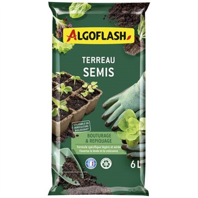 ALGOFLASH. - Terreau semis bouturage repiquage 6l