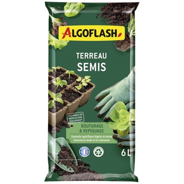 ALGOFLASH. - Terreau semis bouturage repiquage 6l