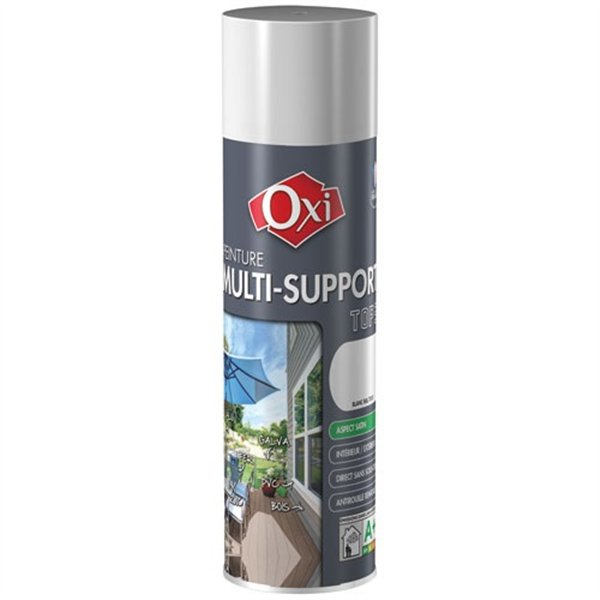 OXI - Peinture top 3 multi supports satin 400ml aluminium