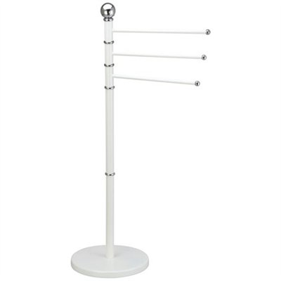 MSV - Porte serviette 3 branches epoxy blanc