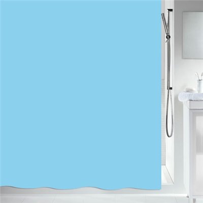 MSV - Rideau de douche polyester 180x200cm bleu
