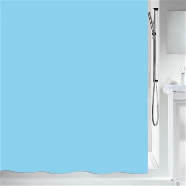 MSV - Rideau de douche polyester 180x200cm bleu