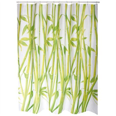 MSV - Rideau de douche polyester 180x200cm bambou