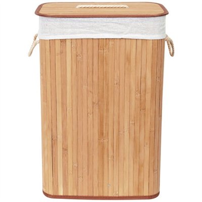 COMPACTOR - Panier à linge rectangulaire en bambou