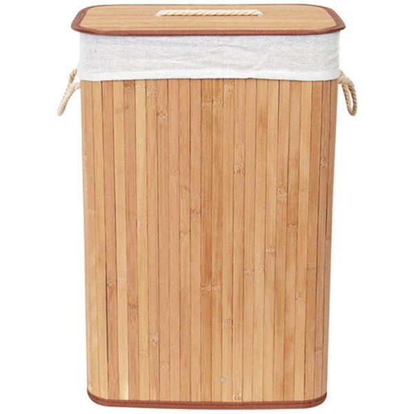 COMPACTOR - Panier à linge rectangulaire en bambou