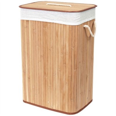 COMPACTOR - Panier à linge rectangulaire en bambou