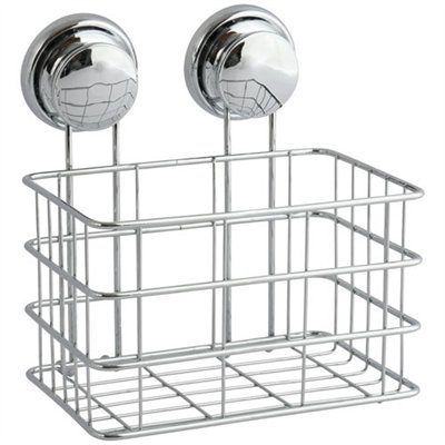 MSV - Panier de douche avec ventouse chromée Milady