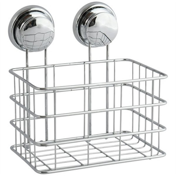 MSV - Panier de douche avec ventouse chromée Milady