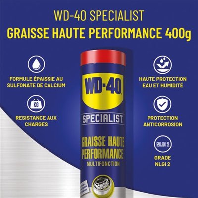 WD40 SPECIALIST - Wd40 spécialist graisse haute performance cartouche 400g