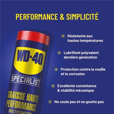 WD40 SPECIALIST - Wd40 spécialist graisse haute performance cartouche 400g