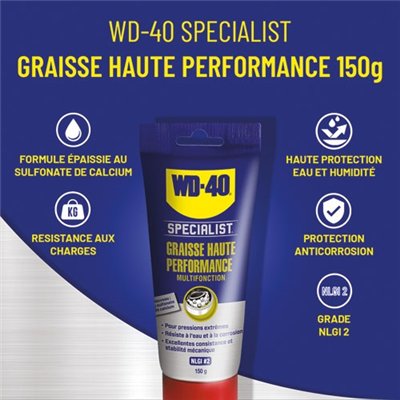 WD40 SPECIALIST - Wd40 spécialist graisse haute performance tube 150g