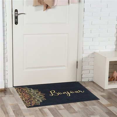 IDMAT - Tapis boston 50x80cm mandala bonjour