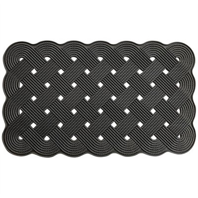 IDMAT - Tapis tresse caoutchouc épaisseur 6mm 45x75cm