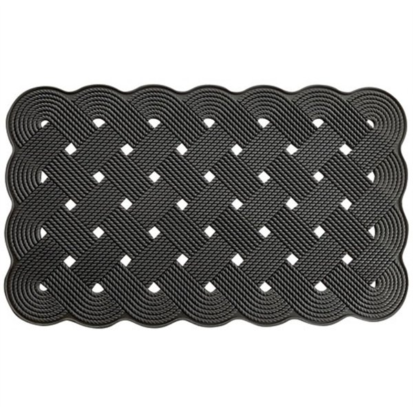 IDMAT - Tapis tresse caoutchouc épaisseur 6mm 45x75cm