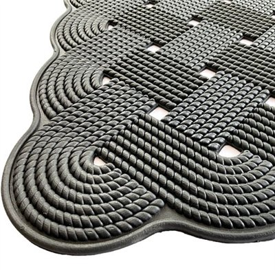 IDMAT - Tapis tresse caoutchouc épaisseur 6mm 45x75cm