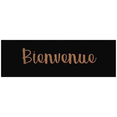 IDMAT - Tapis coco naturel marche 25x75cm épaiss.15mm bienvenue noi