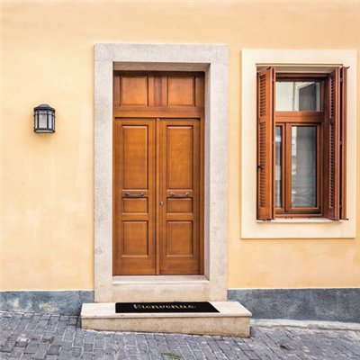 IDMAT - Tapis coco naturel marche 25x75cm épaiss.15mm bienvenue noi