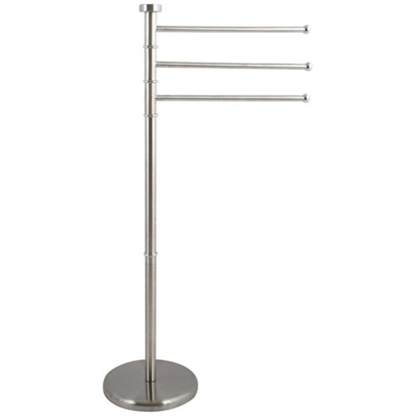 MSV - Porte serviettes sur pieds à 3 branches gris