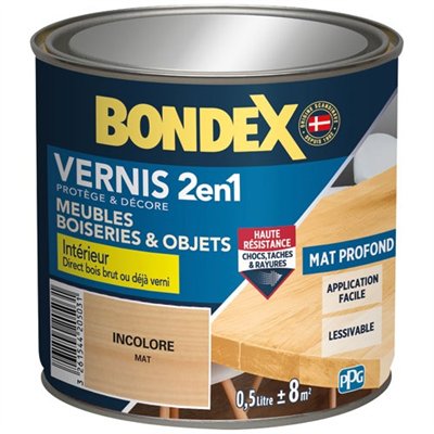 BONDEX - Vernis incolore mat 0.5l