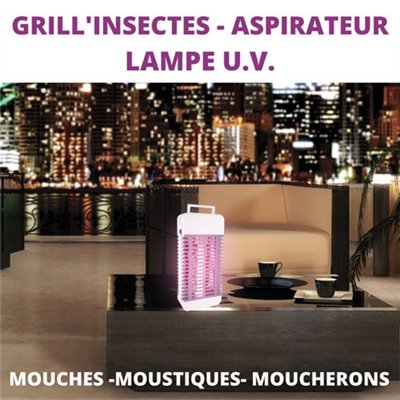 ACTO - Grill insectes à aspirateur et lampe UV 50 m²