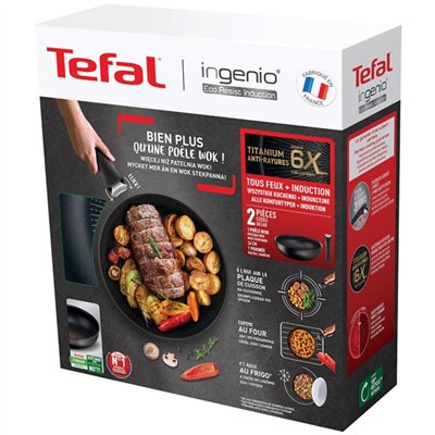 TEFAL - Poêle wok 28 cm - Ingenio Eco Resist