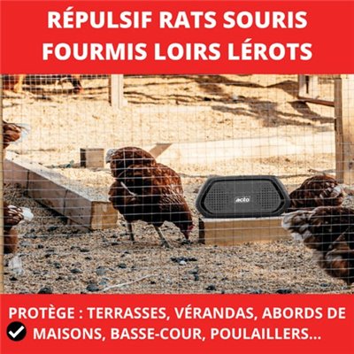 ACTO - Acto répulsif ultrasons rats souris fourmis loirs lérots