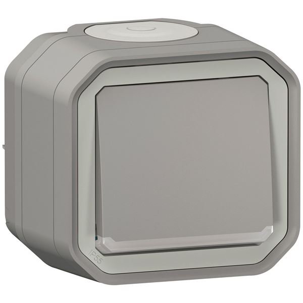 LEGRAND - Plexo poussoir no lumineux gris
