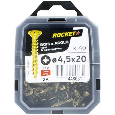 VYNEX - vis rocket minivybac pozidriv tête fraisée 4.5x20mm x40