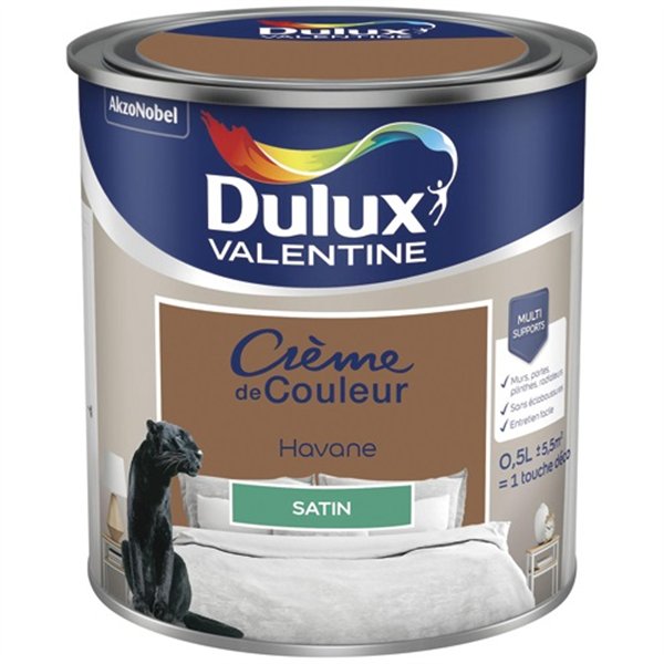 DULUX VALENTINE - Valentine crème de couleur satin 0.5l havane