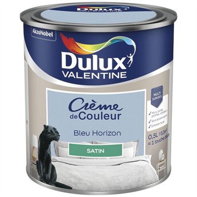 DULUX VALENTINE - Valentine crème de couleur satin 0.5l bleu horizon