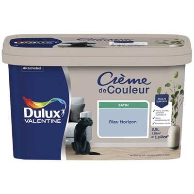 DULUX VALENTINE - Valentine crème de couleur satin 2.5l bleu horizon