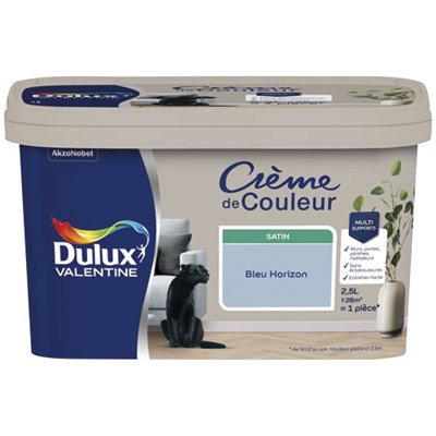 DULUX VALENTINE - Valentine crème de couleur satin 2.5l bleu horizon