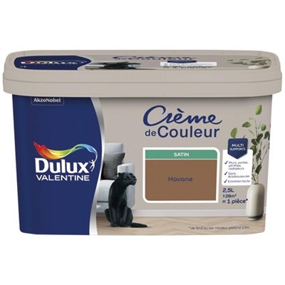 DULUX VALENTINE - Valentine crème de couleur satin 2.5l havane