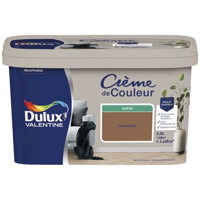DULUX VALENTINE - Valentine crème de couleur satin 2.5l havane