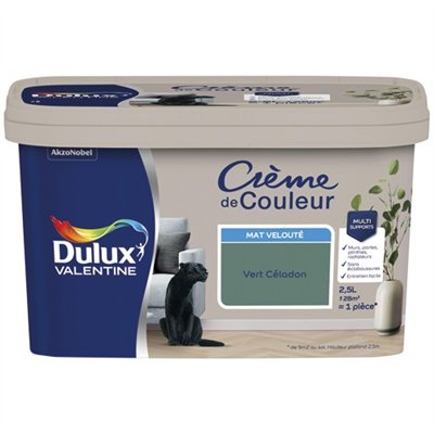 DULUX VALENTINE - Valentine crème de couleur mat 2.5l vert céladon