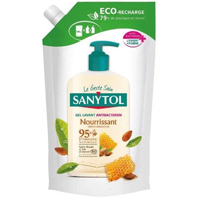 SANYTOL - Recharge savon antibactérien nourrissant sanytol 500ml