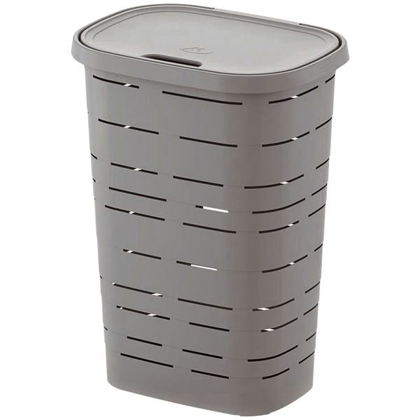 M-HOME - Coffre à linge signature 55l gris