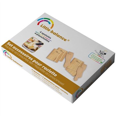 LITTLE BALANCE - Set 4 spatules + 4 planchettes bois