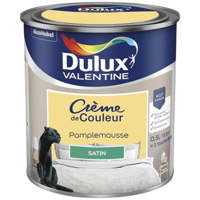 DULUX VALENTINE - Valentine crème de couleur satin 0.5l pamplemousse