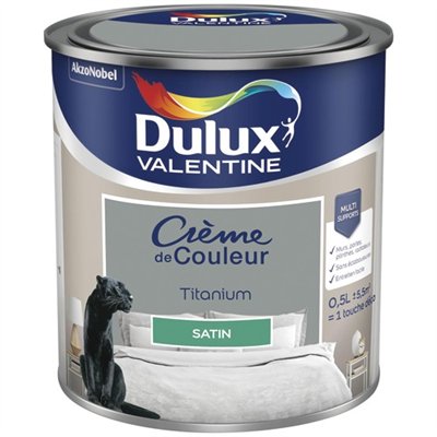 DULUX VALENTINE - Valentine crème de couleur satin 0.5l titanium