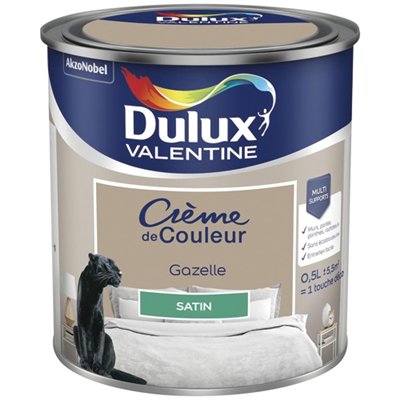 DULUX VALENTINE - Valentine crème de couleur satin 0.5l gazelle
