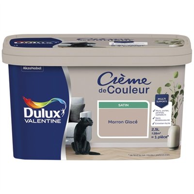 DULUX VALENTINE - Valentine crème de couleur satin 2.5l marron glacé