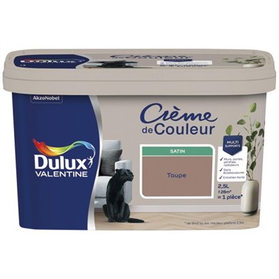 DULUX VALENTINE - Valentine crème de couleur satin 2.5l taupe