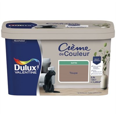DULUX VALENTINE - Valentine crème de couleur satin 2.5l taupe