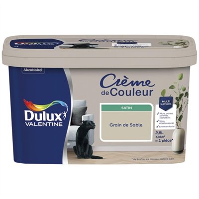 DULUX VALENTINE - Valentine crème de couleur satin 2.5l grain de sable
