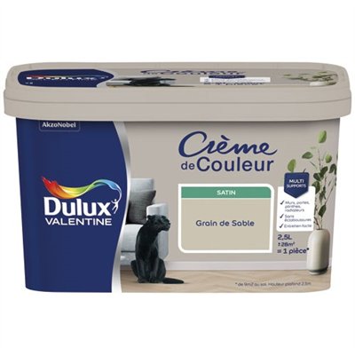 DULUX VALENTINE - Valentine crème de couleur satin 2.5l grain de sable