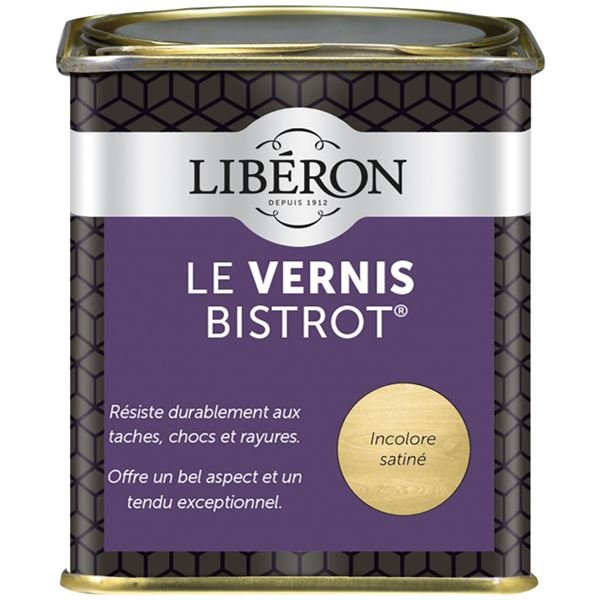 LIBERON - Vernis bistrot satin incolore 25 cl liberon