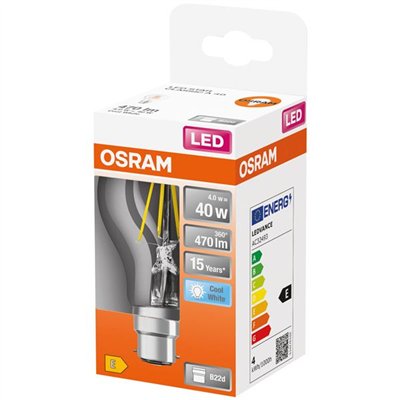 OSRAM - Led standard clair filament 4w b22 froid boite