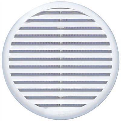 AUTOGYRE - Grille ronde à clips auto-ajustables Ø135mm blanc