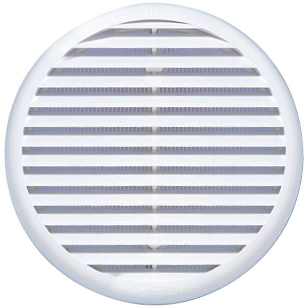 AUTOGYRE - Grille ronde à clips auto-ajustables Ø135mm blanc